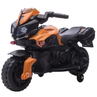 HOMCOM Kids Electric Motorbike 6V Ride on Motorcycle Vehicle w/ Lights Horn Sounds for 1.5-4 Years Old Orange(m-1)