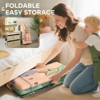 AIYAPLAY Dinosaur-Themed Baby Plat Mat Double Sided, Foldable, Water-Resistant for Outdoor/Indoor, 177 x 146 x 1.5cm(m-7)
