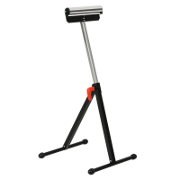 HOMCOM Folding Roller Stand, Material Support Pedestal with Ball Bearing Roller Height Adjustable Portable, Metal Construction, Black