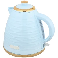 HOMCOM 3kW Rapid Boil Honeycomb Kettle - Light Blue(m-1)