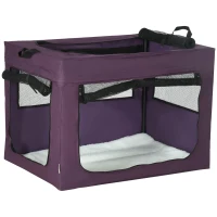 PawHut 80cm Pet Carrier, with Cushion, for Small and Medium Dogs - Purple(m-1)
