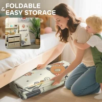 AIYAPLAY Baby Play Mat, Double Sideded Foldable Kids Crawling Mat, Reversible & Waterproof, Astronaut and Planet(m-7)