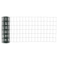 PawHut 0.6M x 10M Chicken Wire Mesh Roll Rabbit Poultry Animal Fence Plastic Coated Steel Metal Garden Netting Fencing(m-7)