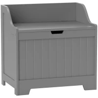 HOMCOM 61L Home Storage Chest - Grey(m-1)