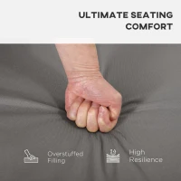 Outsunny Outdoor Cushion Pad Set for Rattan Furniture, 7 Piece Garden Furniture Cushions ONLY, Grey(m-5)