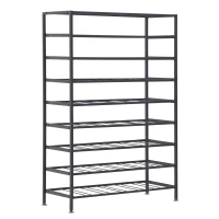 HOMCOM Étagère à vin rack pour bouteilles range-bouteilles capacité 54 bouteilles dim. 63L x 25l x 91H cm métal noir(m-1)
