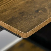 HOMCOM Industrial Computer Desk with Monitor Stand, 70 x 60cm Compact Desk for Small Spaces, Home Office Desk, Rustic Brown(m-8)