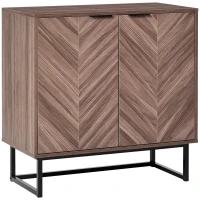 HOMCOM Credenza Moderna, Mobile Multiuso per Soggiorno, Salotto o Cucina, Consolle in Stile Industriale 80x40x80cm(m-1)