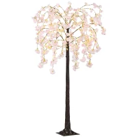 HOMCOM 450 LED Light Decorative Artificial Blossom Tree - Pink(m-1)
