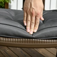 Outsunny Set of 4 Garden Seat Cushion with Ties, 42 x 42cm Replacement Dining Chair Seat Pad, Grey(m-8)