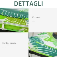 Outsunny Set di 2 Cuscini per Dondolo e Panchine in Poliestere per Arredamento da Esterno e Casa, 120x50x5cm Verde(m-7)