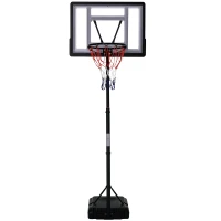 HOMCOM 1.55-2.1m Basketball Hoop and Stand w/ Fillable Base, Wheels(m-10)