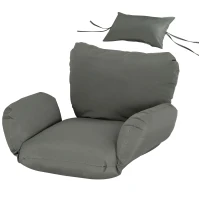 Outsunny Hängesessel Kissen Auflage für Hängekorb Sitzkissen Ersatzkissen Hängeschaukel Rückenkissen Polyester 112 x 79 x 22 cm(m-10)