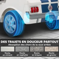 AIYAPLAY Voiture électrique 12V sous licence Ford Shelby GT 350 véhicule électrique télécommande télécommande 2,4G 3-6 ans blanc(m-8)