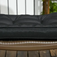Outsunny Set of 4 Garden Seat Cushion with Ties, 42 x 42cm Replacement Dining Chair Seat Pad, Black(m-9)