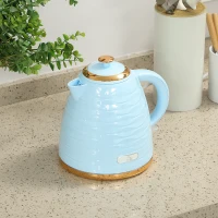 HOMCOM 3kW Rapid Boil Honeycomb Kettle - Light Blue(m-9)
