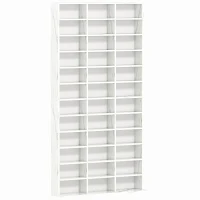 HOMCOM CD Storage Unit with Adjustable Shelves, 102 x 195 cm, Marble Effect(m-10)