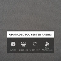 Outsunny Outdoor Cushion Pad Set for Rattan Furniture, 7 Piece Garden Furniture Cushions ONLY, Grey(m-4)