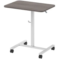 HOMCOM 75-115cm Manual Adjustable Sit-To-Stand Desk - White/Grey(m-1)