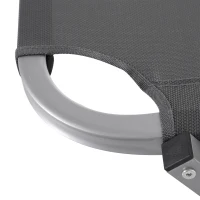 Outsunny Lettino Prendisole in Alluminio con Schienale Reclinabile a 5 Livelli, 163x58.5x91cm, Argento(m-8)