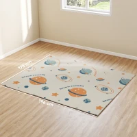 AIYAPLAY Baby Play Mat, Double Sideded Foldable Kids Crawling Mat, Reversible & Waterproof, Astronaut and Planet(m-3)