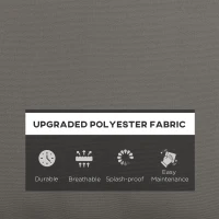 Outsunny Outdoor Cushion Pad Set for Rattan Furniture, 7 Piece Garden Furniture Cushions ONLY, Grey(m-4)