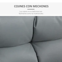 Outsunny Cojín para Banco Cojín para Palé con Respaldo 120x80x12 cm Colchón de Banco para Columpio Hamaca Interior Exterior Gris(m-5)