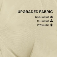 Outsunny Set of Two Φ60cm Outdoor Cushions - Beige(m-5)