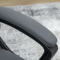 HOMCOM Faux Leather Office Chair - Charcoal Grey(m-9)