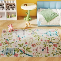 HOMCOM Tapis de campagne, polyvalent, en polyester, entretien facile, antidérapant, Multicolore(m-1)