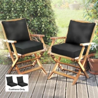 Outsunny 4 Pcs Outdoor Seat and Back Cushion Set Patio Deep Seating Chair Replacement Cushion(m-2)