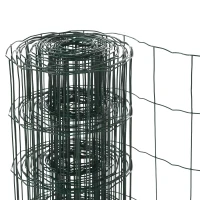 PawHut 0.6M x 10M Chicken Wire Mesh Roll Rabbit Poultry Animal Fence PVC Coated Steel Metal Garden Netting Fencing(m-1)