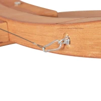 Outsunny Hamac de jardin avec support en bois hamac sur pied 1 personne 3,92L x 1,2l x 1,1H m coloris crème marron(m-8)