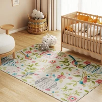 HOMCOM Landteppich, vielseitig einsetzbar, Polyester, leichte Pflege, rutschfest, Bunt(m-8)