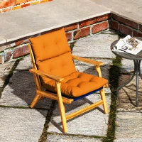 Outsunny 115 x 56cm Rocking Chair Padded Seat Cushion - Orange(m-8)