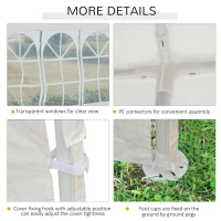 Outsunny Garden Gazebo 9 x 3 Marquee Party Wedding Tent Canopy, White(m-5)