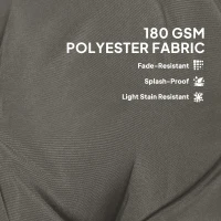 Outsunny Set of Four Padded Garden Seat Cushions - Light Grey(m-5)