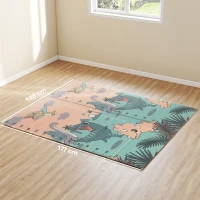 AIYAPLAY Dinosaur-Themed Baby Plat Mat Double Sided, Foldable, Water-Resistant for Outdoor/Indoor, 177 x 146 x 1.5cm(m-3)
