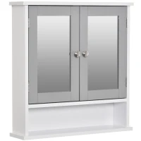 kleankin Bathroom Wall Storage Cabinet - Grey(m-1)