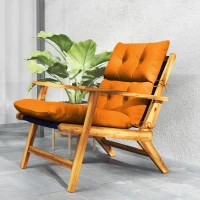 Outsunny 115 x 56cm Rocking Chair Padded Seat Cushion - Orange(m-9)
