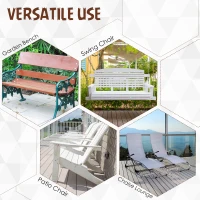 Outsunny 2-Seater Garden Bench Cushion with Ties, Swing Chair Cushion, Replacement Cushion for Outdoor Furniture, 110 x 46 cm, Beige(m-5)