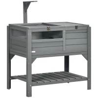 PawHut Wooden Tortoise House, with Shelter, Run, Shelf, Lamp Holder, Tray(m-10)