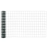 PawHut 1M x 10M Chicken Wire Mesh Roll Rabbit Poultry Animal Fence PVC Coated Steel Metal Garden Netting Fencing(m-10)