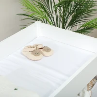 AIYAPLAY Baby Changing Unit with 4 Storage Drawers, Mat for Bedroom Nursery, 84 x 84.5 cm, White(m-9)