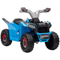 HOMCOM 6V Quad Bike with Wear-Resistant Wheels, Forward Backward Function, for Ages 18-36 Months, Blue(m-10)