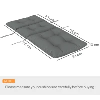 Outsunny 115 x 56cm Rocking Chair Padded Seat Cushion - Light Grey(m-3)