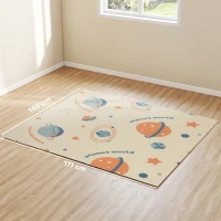 AIYAPLAY Space-Themed Baby Plat Mat Double Sided, Foldable, Water-Resistant for Outdoor/Indoor, 177 x 146 x 1.5cm(m-3)