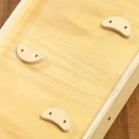 AIYAPLAY 5 en 1 Triángulo de Escalada de Madera Plegable con Rampa Escalador de Arco para Niños 178x64,5x63 cm Madera Natural(m-9)