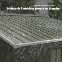 Outsunny Abri de Jardin 4,9 m² cabane de jardin armoire de jardin Porte coulissante ventilations tôle Acier Vert clair(m-7)