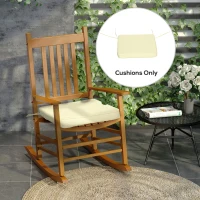 Outsunny Set of 6 Pcs Chair Cushion, 42Lx42Wx5T cm-Cream White(m-2)